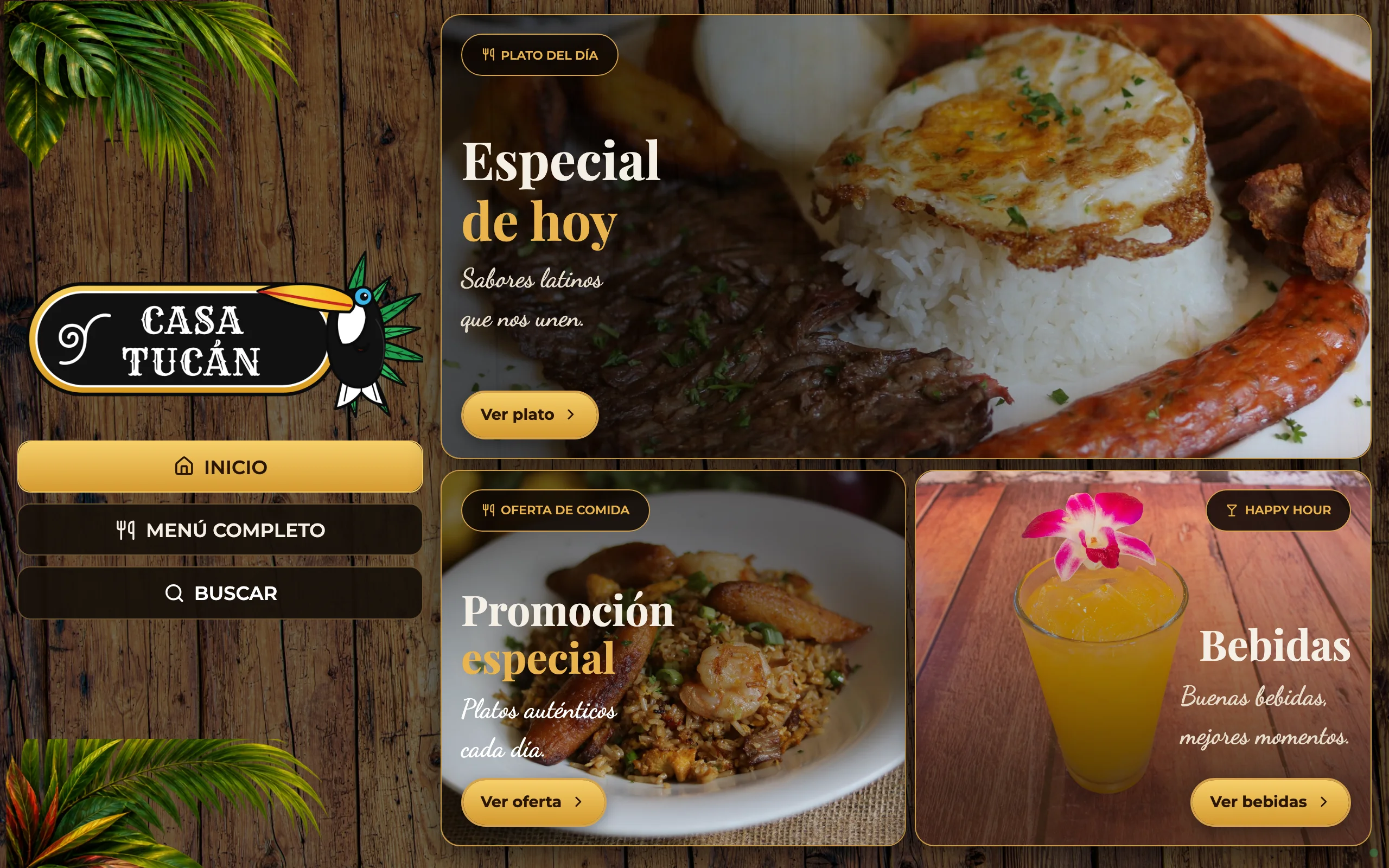 A sideways tablet showing a sample restaurant menu